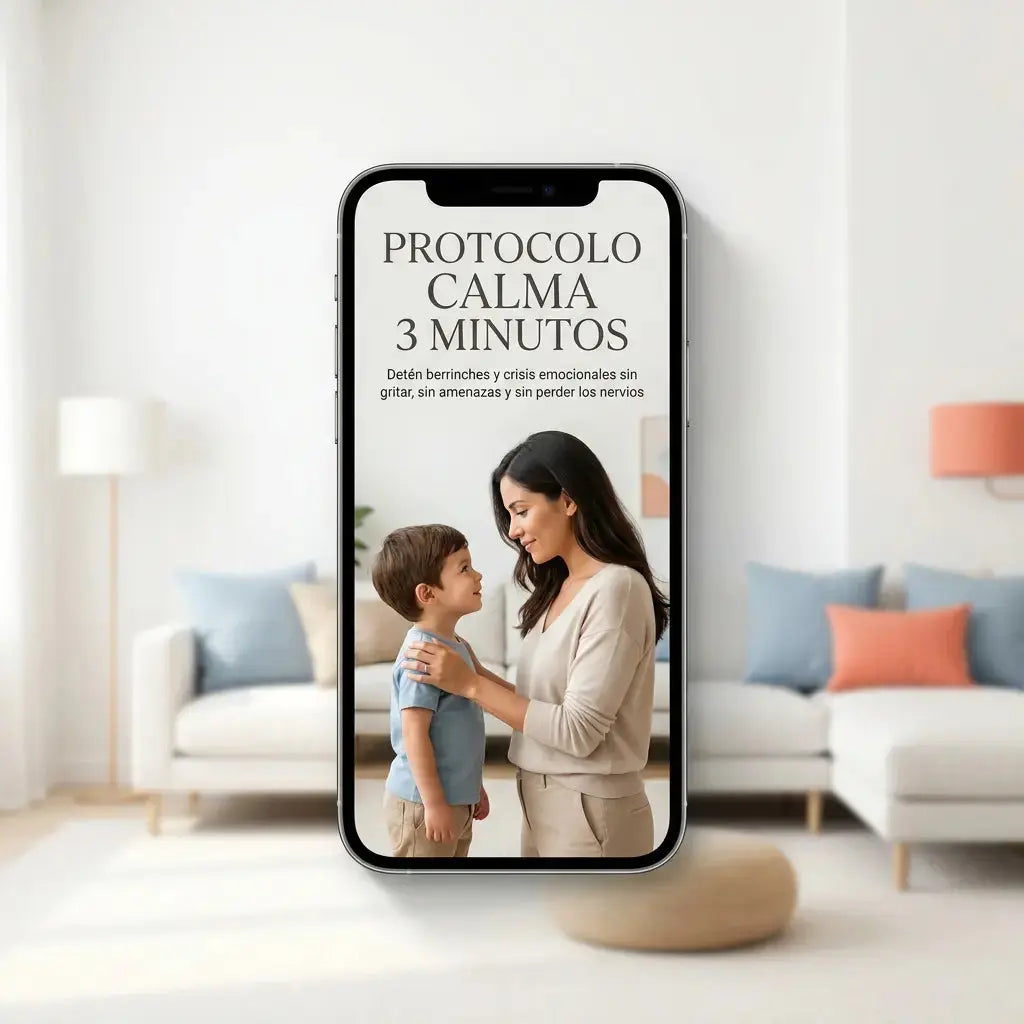 Protocolo Calma 3 Minutos — Guía PDF para
detener berrinches en niños de 2 a 7 años
sin gritar ni amenazas