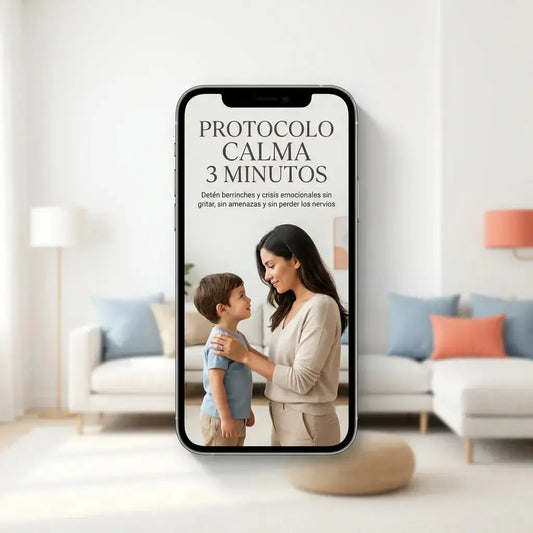 Protocolo Calma 3 Minutos — Guía PDF para 
detener berrinches en niños de 2 a 7 años 
sin gritar ni amenazas